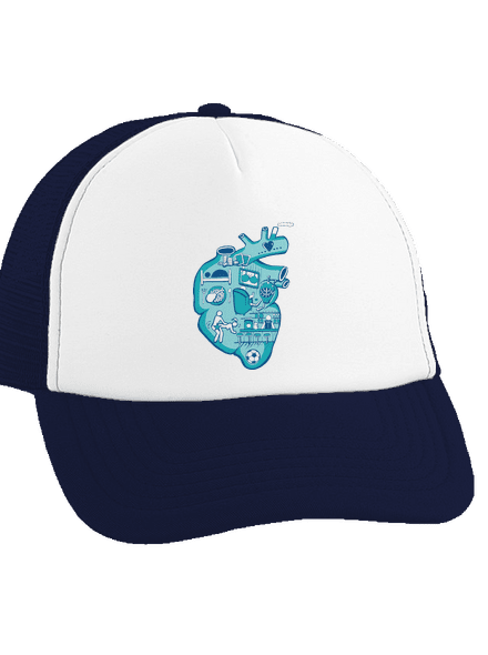 Srdce bije pre šiltovka truckerka French Navy cap