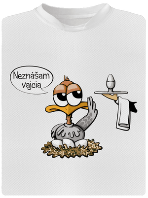 Neznášam vajcia detské športové tričko White