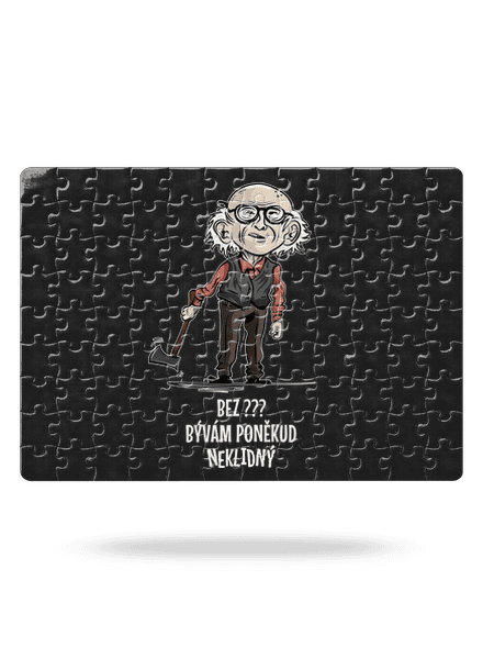 Neklidný - vlastný text puzzle White