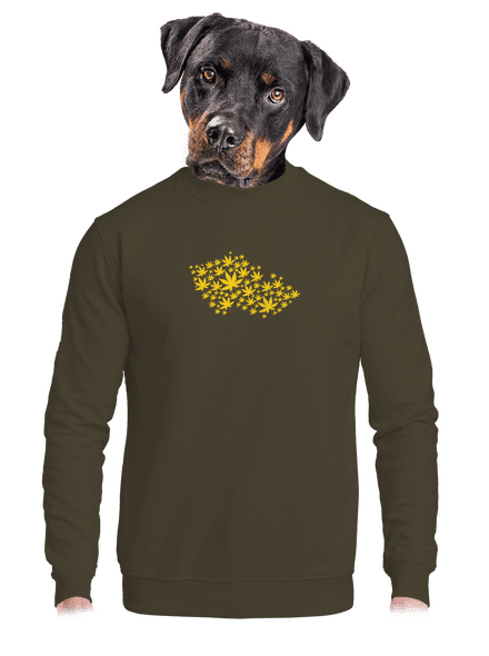 Ganja Country unisex mikina bez kapucne Urban Khaki