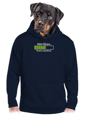 Premýšľam pánska mikina klokanka Navy