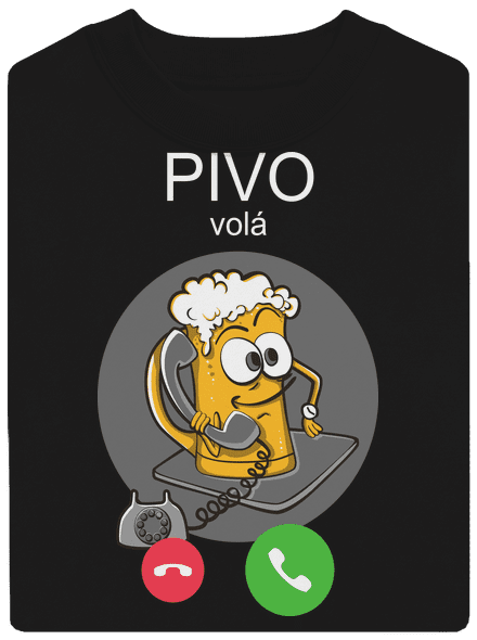 Pívo volá unisex mikina bez kapucne Black
