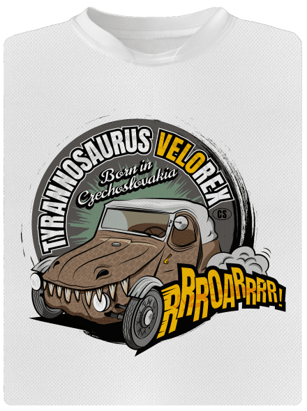 Tyrannosaurus Velorex detské športové tričko White