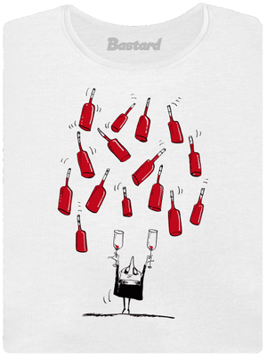 Šťastný vinár dámske tričko White