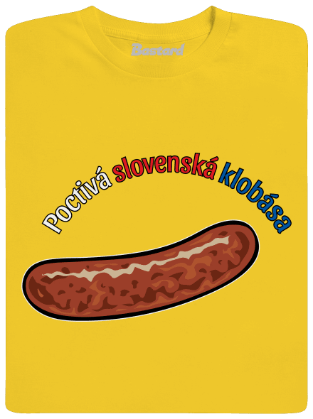 Poctivá buchta a klobása pánske tričko Gold