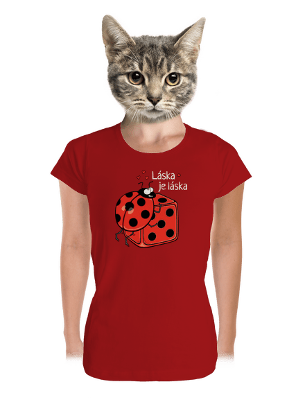 Láska je láska dámske tričko prémium Red Mal