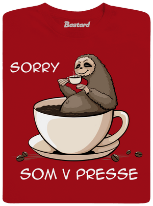 V presse pánske tričko Red