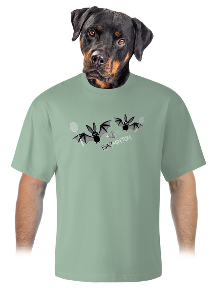 Batminton unisex tričko oversized Sage