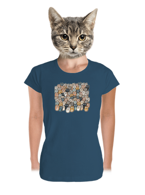 Nájdi čerta dámske tričko prémium Petrol Blue