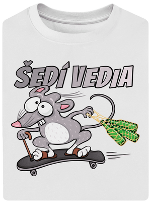 Šedí vedia - myšiak unisex tričko oversized White