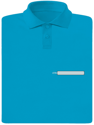 Osobný VIN kód pánska polokošeľa Blue Atol