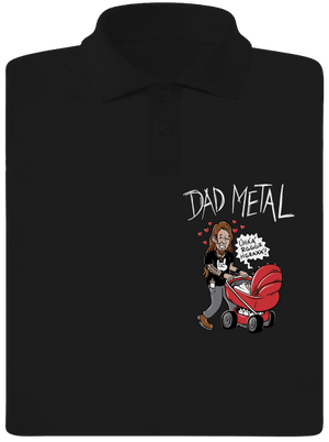 Dad metal pánska polokošeľa Black