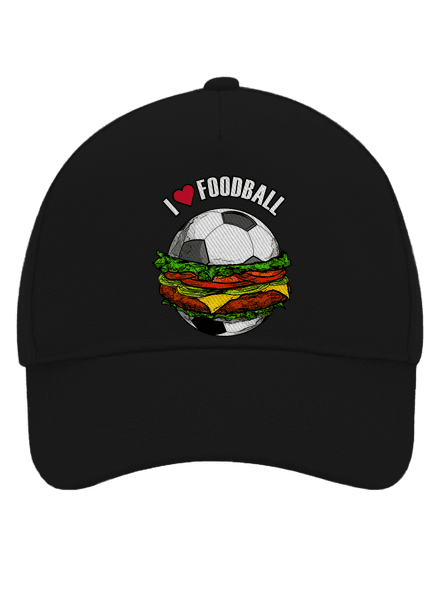Foodball šiltovka baseballka Black