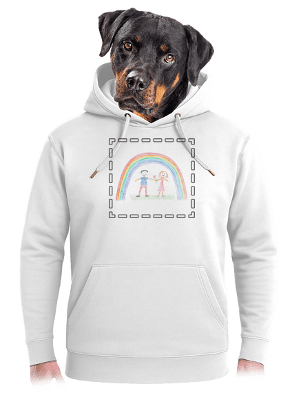 Detské kresby - Nahraj vlastnú unisex mikina premium Snowwhite