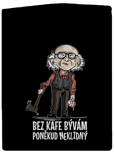 Neklidný bez kafe dámska mikina na zips Black