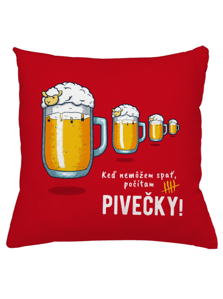 Pivečka vankúš Red