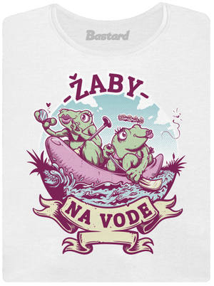 Žaby na vode dámske tričko s lemom White