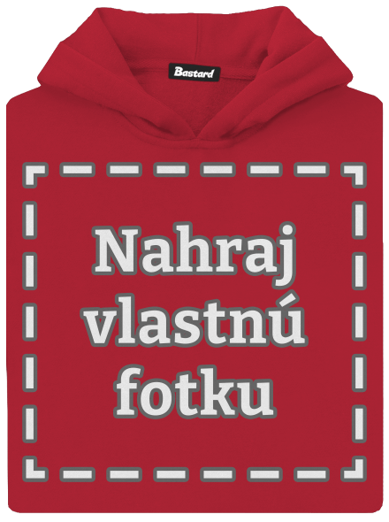 Vlastná potlač detská mikina klokanka Fire Red