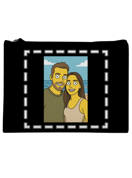 Simpsonovi z vlastnej fotky taštička Black