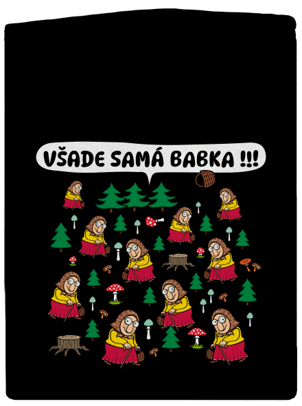 Všade samá babka pánska mikina na zips Black