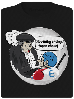 Slovenský hokej dámske športové tričko Black