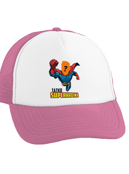 Tatko superhrdina šiltovka truckerka Fluorescent Pink cap