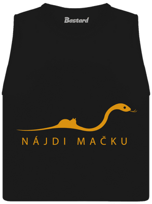 Nájdi mačku dámske tielko voľné Black