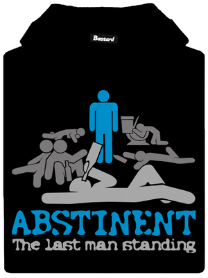 Abstinent pánska mikina klokanka Black