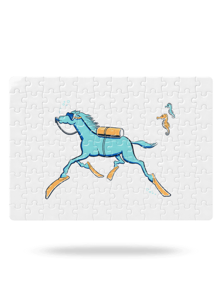 Morský koník puzzle White