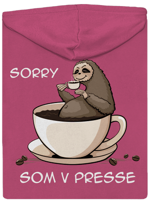 V presse dámska mikina na zips Magenta