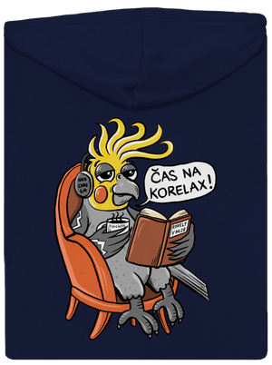 Korelax pánska mikina na zips Navy