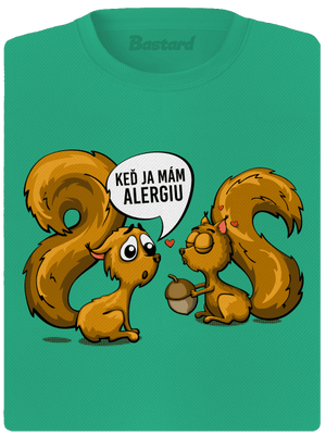 Alergická veverička dámske športové tričko Mint Mal