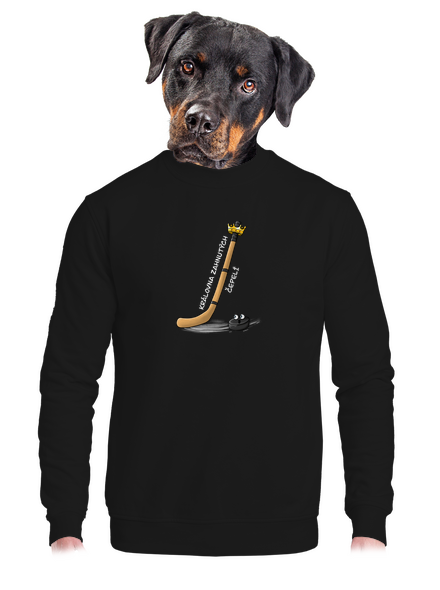 Kráľ zahnutých čepelí - hokej unisex mikina bez kapucne Black