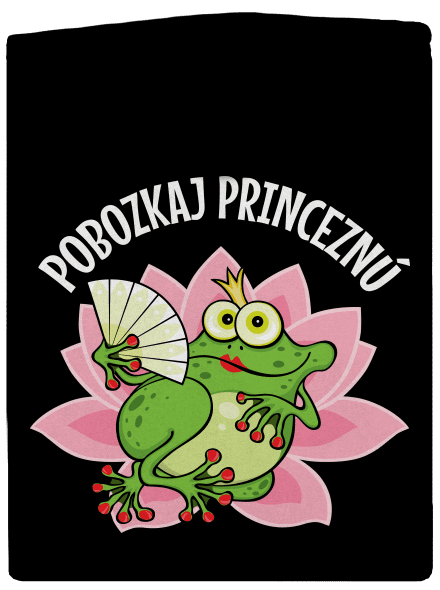 Pobozkaj princeznú a princa dámska mikina na zips Black