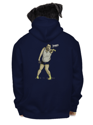 Beer zombie pánska mikina na zips Navy