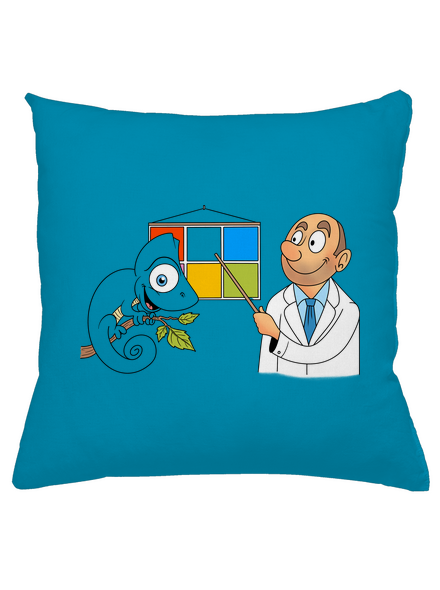 Chameleón u lekára vankúš Blue Turquoise