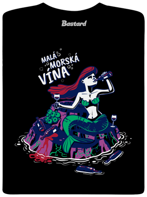 Malá mořská vína pánske dlhý rukáv Black