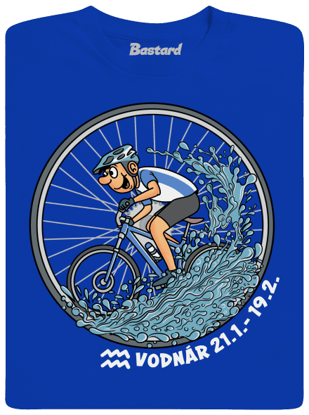 Cyklistický horoskop: Vodnár pánske dlhý rukáv Royal Blue