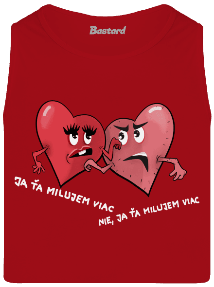 Srdiečka pánske tielko Red