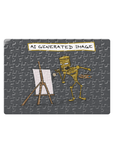 AI generated image puzzle White