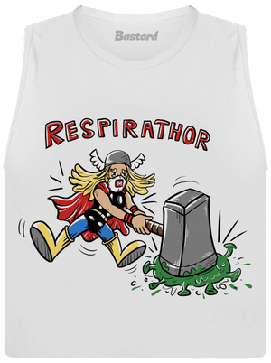 Respirathor dámske tielko voľné White