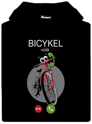 Bicykel volá pánska mikina klokanka Black