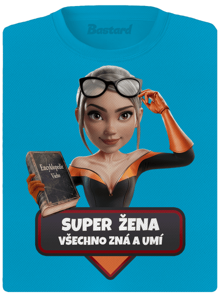 Super mama dámske športové tričko Blue Atol
