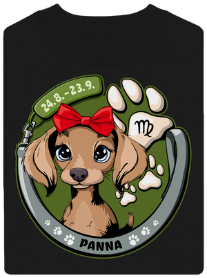 Psí horoskop: Panna unisex mikina bez kapucne Black