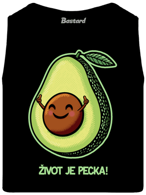 Život je pecka pánske tielko Black