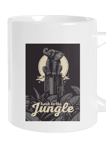 Back to the jungle veľký hrnček White