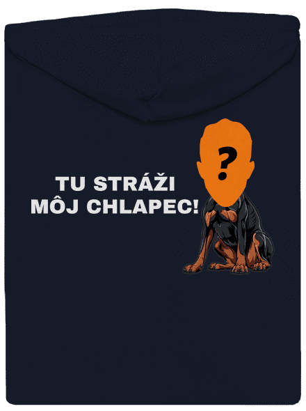 Tu strážim ja dámska mikina na zips Navy Mal