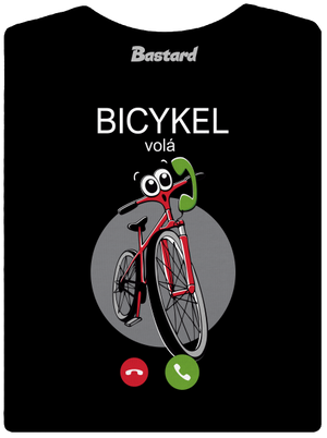 Bicykel volá dámske tričko s lemom Black