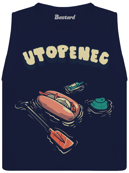 Utopenec dámske tielko voľné Navy