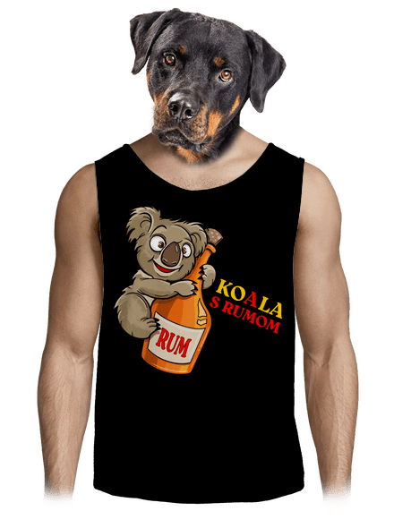 Rum s koalou pánske tielko Black